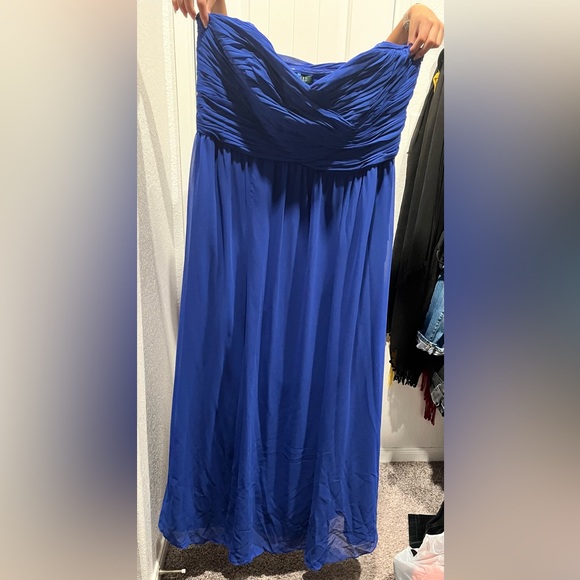 NWT Lauren Ralph Lauren Evening Strapless Formal Dress Color Tidal Blue Size 20W - Picture 3 of 15